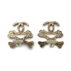 Chanel CC Logo Crossbone Clip-On Earrings secondhand