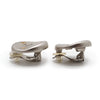 Chanel CC Logo Screw Design Silver Gold Button Clip Earrings secondhand