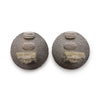 Chanel CC Logo Screw Design Silver Gold Button Clip Earrings secondhand