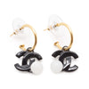 Chanel Coco Mark Pearl Hoop Earrings secondhand