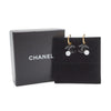 Chanel Coco Mark Pearl Hoop Earrings secondhand