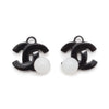 Chanel Coco Mark Pearl Hoop Earrings secondhand