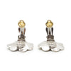 Chanel CC Rhinestone Logo Four Leaf Clover Clip Earrings secondhand
