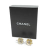 Chanel CC Rhinestone Logo Four Leaf Clover Clip Earrings secondhand