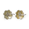 Chanel CC Rhinestone Logo Four Leaf Clover Clip Earrings secondhand
