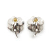 Chanel CC Rhinestone Logo Four Leaf Clover Clip Earrings secondhand