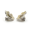 Chanel CC Rhinestone Logo Four Leaf Clover Clip Earrings secondhand