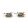 Chanel CC Rhinestone Logo Four Leaf Clover Clip Earrings secondhand
