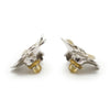 Chanel CC Rhinestone Logo Four Leaf Clover Clip Earrings secondhand