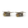 Chanel CC Rhinestone Logo Four Leaf Clover Clip Earrings secondhand