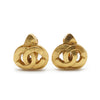 Chanel Coco Mark Heart Clip Earrings GP secondhand
