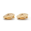 Chanel CC Logo Oval Star Clip Earrings secondhand
