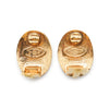 Chanel CC Logo Oval Star Clip Earrings secondhand