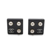 Chanel Coco Mark Pearl Square Clip Earrings secondhand