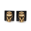 Chanel Coco Mark Pearl Square Clip Earrings secondhand