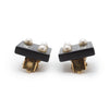 Chanel Coco Mark Pearl Square Clip Earrings secondhand