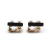 Chanel Coco Mark Pearl Square Clip Earrings secondhand