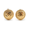 Chanel Coco Mark Round Clip Earrings GP secondhand
