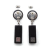 Chanel CC Logo Bicolor Pendant Earrings secondhand