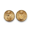 Chanel CC Logo Matelasse Button Clip Earrings GP secondhand