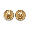 Chanel CC Logo Matelasse Button Clip Earrings GP secondhand