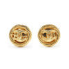 Chanel Coco Mark Round Clip Earrings GP secondhand
