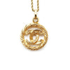 Chanel CC Logo Circle Chain Necklace GP secondhand