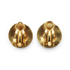 Chanel CC Logo Round Clip-On Earrings GP secondhand