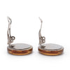 Chanel CC Logo Glitter Round Clip-On Earrings secondhand