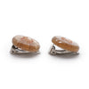 Chanel CC Logo Glitter Round Clip-On Earrings secondhand