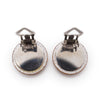 Chanel CC Logo Glitter Round Clip-On Earrings secondhand