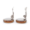 Chanel CC Logo Glitter Round Clip-On Earrings secondhand