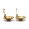 Chanel CC Logo Twisted Rope Sunburst Round Clip-On Earrings GP secondhand