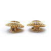 Chanel CC Logo Twisted Rope Sunburst Round Clip-On Earrings GP secondhand