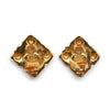 Chanel Gripoix Diamond-Shaped Clip-On Earrings GP secondhand