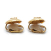 Chanel CC Logo Round Clip-On Earrings GP secondhand