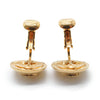 Chanel CC Logo Round Clip-On Earrings GP secondhand