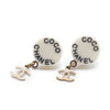 Chanel Coco Chanel Round Drop Earrings GP secondhand