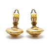 Chanel CC Logo Artificial Pearl Round Clip-On Earrings GP secondhand