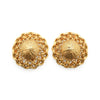 Chanel Cut-out Chain Detail Domed Round Clip-On Earrings GP secondhand