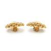 Chanel Cut-out Chain Detail Domed Round Clip-On Earrings GP secondhand