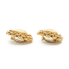 Chanel Cut-out Chain Detail Domed Round Clip-On Earrings GP secondhand
