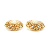 Chanel Cut-out Chain Detail Domed Round Clip-On Earrings GP secondhand
