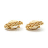 Chanel Cut-out Chain Detail Domed Round Clip-On Earrings GP secondhand
