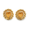 Chanel Cut-out Chain Detail Domed Round Clip-On Earrings GP secondhand