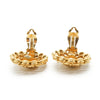Chanel Cut-out Chain Detail Domed Round Clip-On Earrings GP secondhand