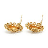 Chanel Cut-out Chain Detail Domed Round Clip-On Earrings GP secondhand