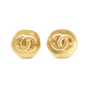 Chanel CC Logo Round Clip-On Earrings GP secondhand