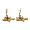Chanel CC Logo Star Clip-On Earrings GP secondhand
