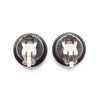 Chanel CC Logo Bicolor Button Clip-On Earrings secondhand
